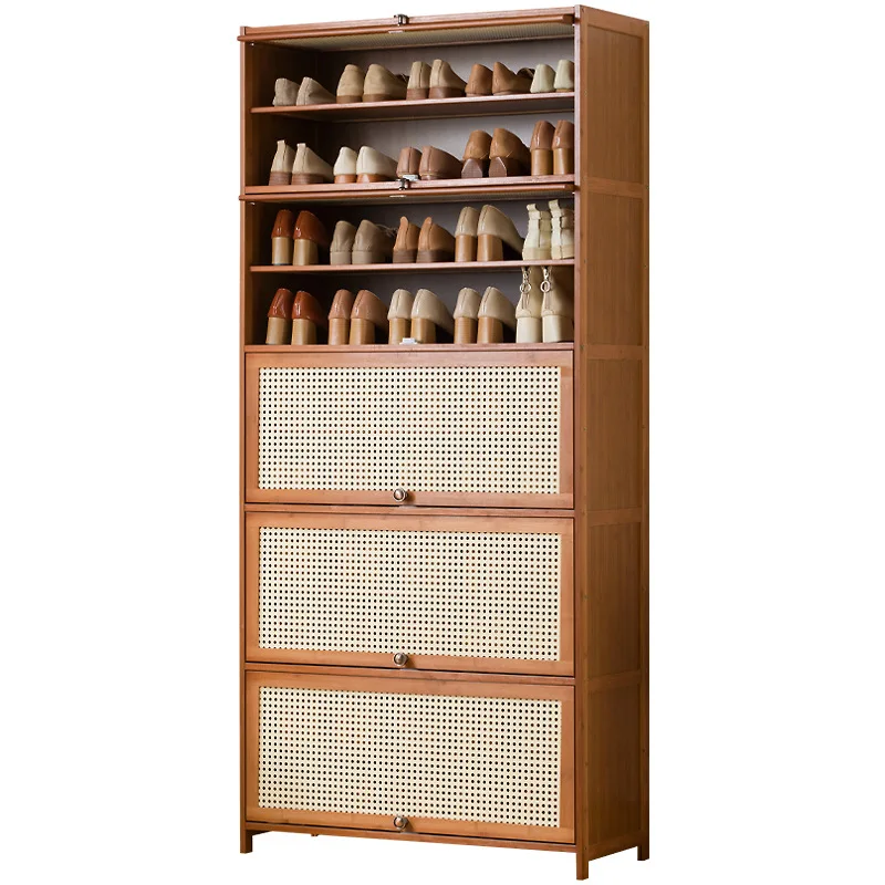 Imitation rattan woven shoe cabinet, simple shoe rack at the door of the home, economical, good-looking indoors - Image 5
