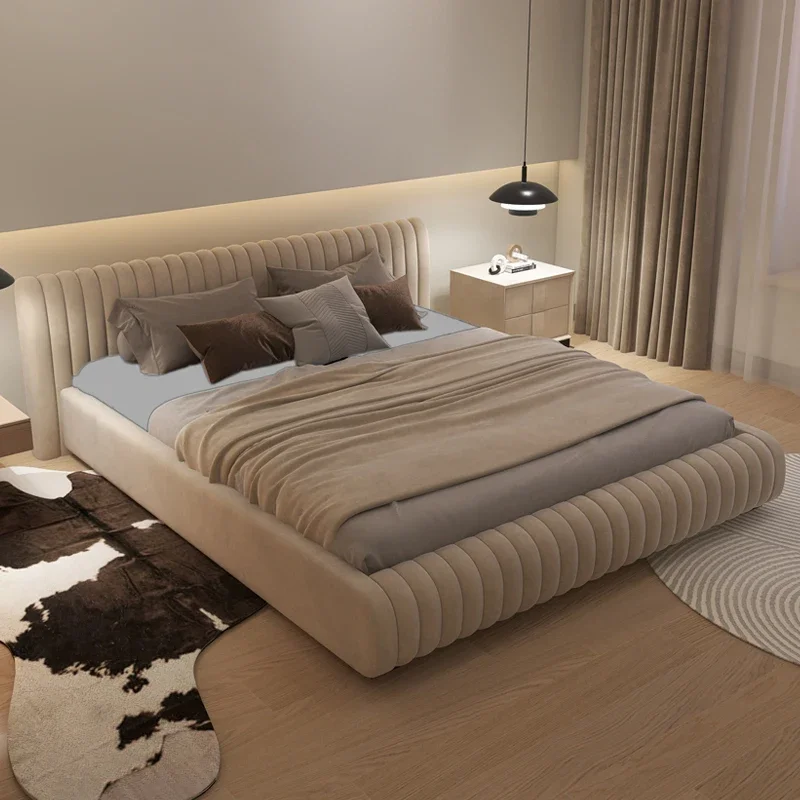 Apartment Nordic Bed Minimalist Modern Aesthetics Light Luxury Cheap Bed Frame Fashionable Wedding Cama De Casal Home Furniture - Image 4