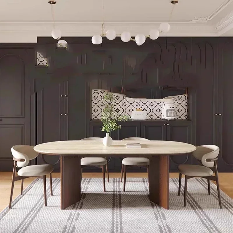 Multifunction Home Furniture Kitchen Table Reception Tables Dining Room Luxury Chairs Mesa Plegables Ceramic Extendable Round - Image 2