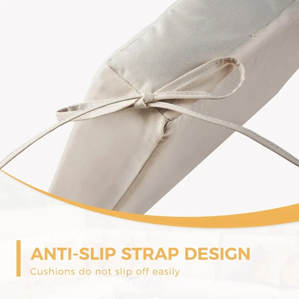 7pcs Wicker Patio Furniture Set, Boho Outdoor Conversation Set Sectional Sofa With Thick Cushions And Coffee Table - Image 4