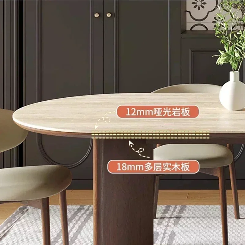 Multifunction Home Furniture Kitchen Table Reception Tables Dining Room Luxury Chairs Mesa Plegables Ceramic Extendable Round - Image 5