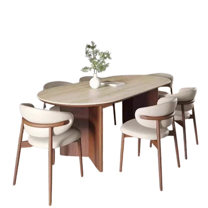 Multifunction Home Furniture Kitchen Table Reception Tables Dining Room Luxury Chairs Mesa Plegables Ceramic Extendable Round - Image 6